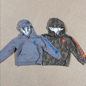 Lot of 2 Carhartt Kids Gray and Camouflage Hoodies - 4